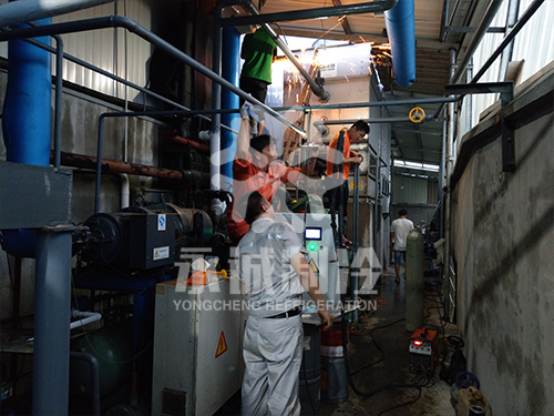 南通食品廠速凍間改造現(xiàn)場